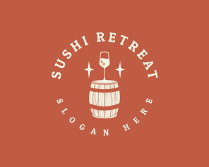 Liquor Wine Barrel logo design