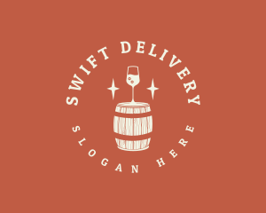 Liquor Wine Barrel logo design