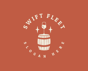 Liquor Wine Barrel logo design