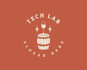 Liquor Wine Barrel logo design