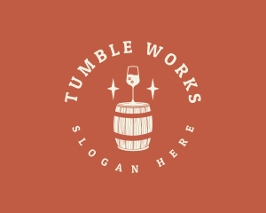 Liquor Wine Barrel logo design