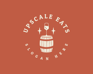 Liquor Wine Barrel logo design