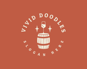 Liquor Wine Barrel logo design