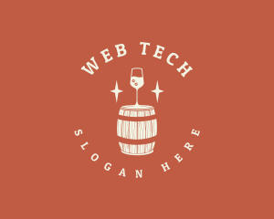 Liquor Wine Barrel logo design