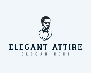 Suit Sunglasses Gentleman logo design