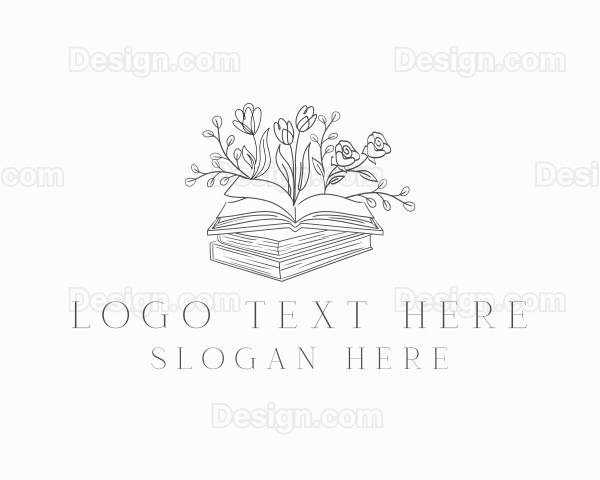 Rustic Floral Book Logo