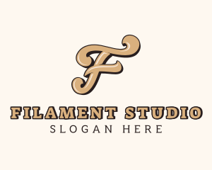 Stylish Fashion Studio Letter F logo design