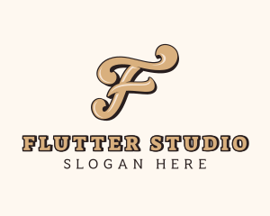 Stylish Fashion Studio Letter F logo design