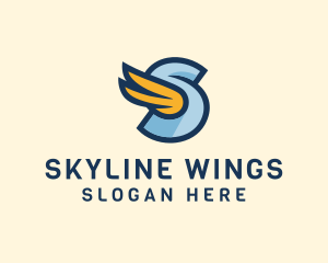 Transportation Wing Letter S logo design