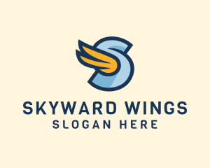 Transportation Wing Letter S logo design