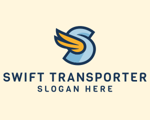 Transportation Wing Letter S logo design