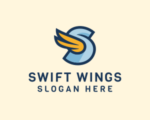 Transportation Wing Letter S logo design