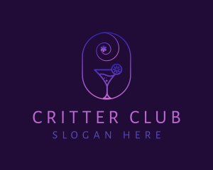 Martini Cocktail Nightclub logo design