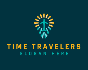 Travel Plane Location logo design