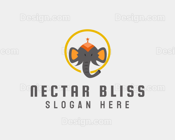 Circus Elephant Head Logo