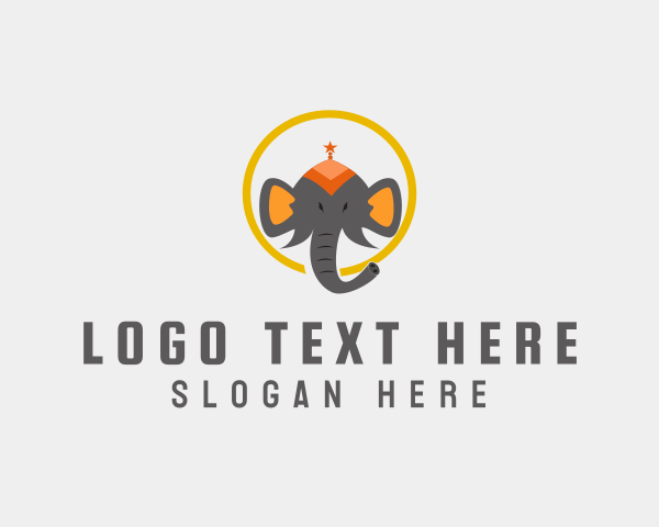 Circus Elephant Head logo