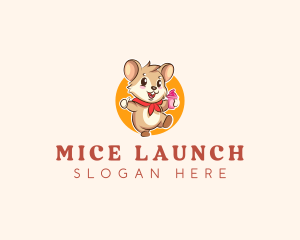 Cute Hamster Ice Cream logo