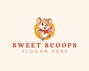 Cute Hamster Ice Cream logo