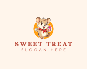 Cute Hamster Ice Cream logo
