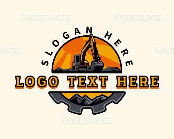 Excavator Industrial Equipment Logo