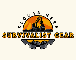 Excavator Industrial Equipment logo design