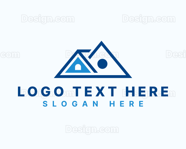 House Roofing Construction Logo