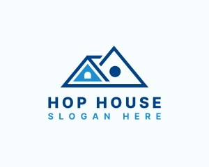 House Roofing Construction logo design