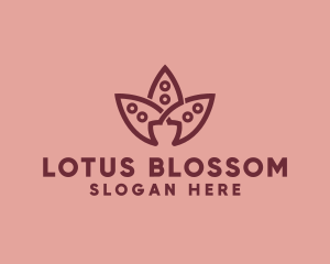 Floral Lotus Flower logo design