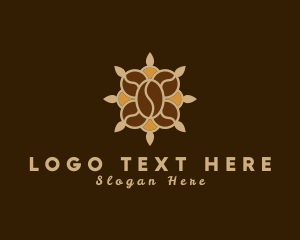 Coffee Bean Flower  logo