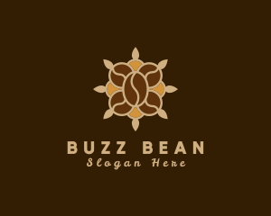 Coffee Bean Flower  logo design