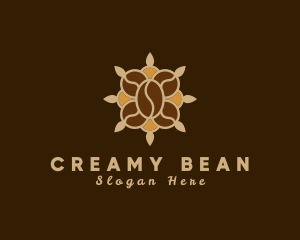 Coffee Bean Flower  logo design