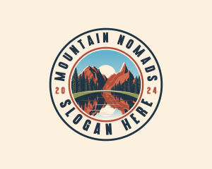 Mountain Campsite Nature logo design