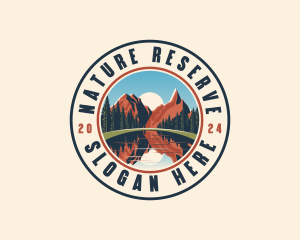 Mountain Campsite Nature logo design