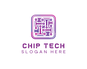 Processor Microchip Circuit logo design