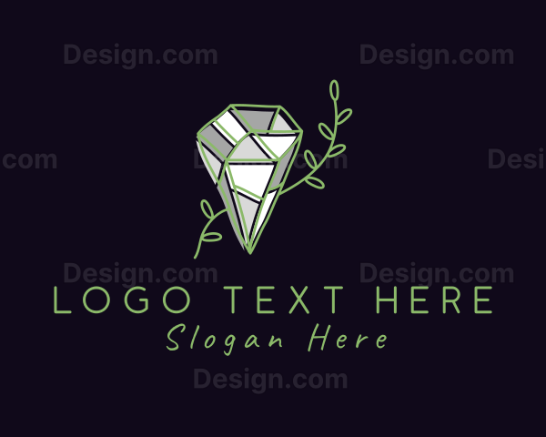 Botanical Diamond Gem Logo