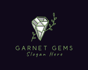 Botanical Diamond Gem logo design