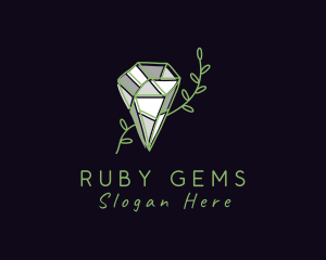 Botanical Diamond Gem logo design