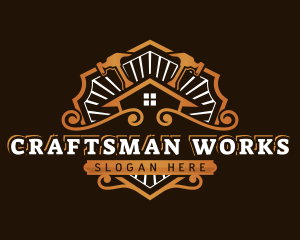 Hammer Builder Tradesman logo design