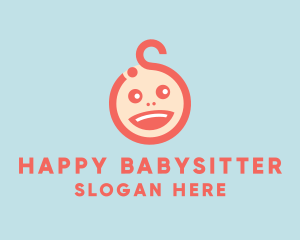 Happy Baby Head logo design