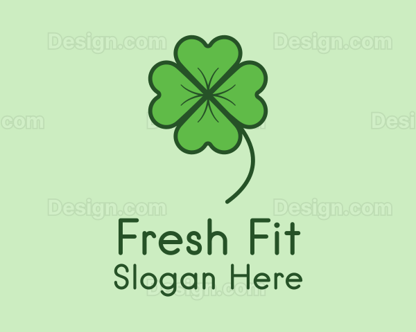 Green Lucky Shamrock Logo