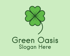 Green Lucky Shamrock logo design