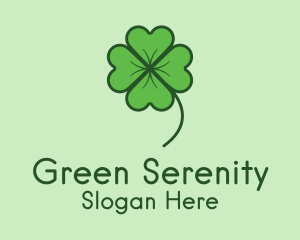 Green Lucky Shamrock logo design