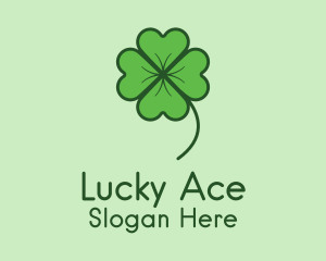 Green Lucky Shamrock logo design