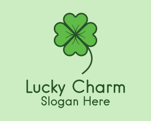 Green Lucky Shamrock logo design