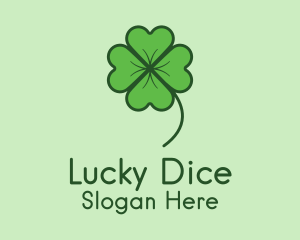 Green Lucky Shamrock logo design