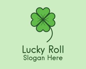 Green Lucky Shamrock logo design