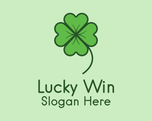 Green Lucky Shamrock logo design