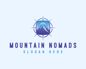 Compass Summit Mountain logo design