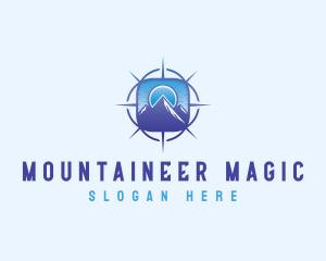 Compass Summit Mountain logo design