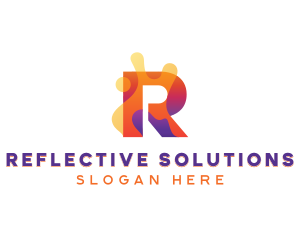 Colorful Splash Letter R logo design